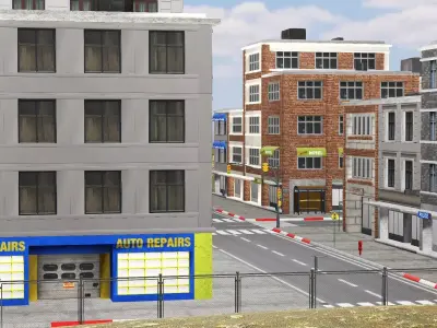 New York Modern City Building V14 3D Model Low-poly 3D model