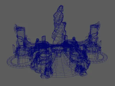 Hero Display Platform Low-poly 3D model