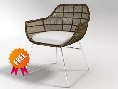 Crinoline C2PF Armchair BeB Free 3D model