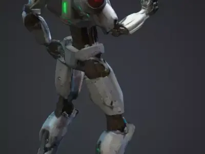 robo Cyberpunk Low-poly 3D model