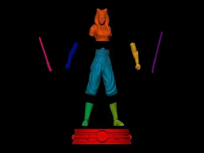 Fanart Star Wars AHSOKA TANO - Statue  3D print model