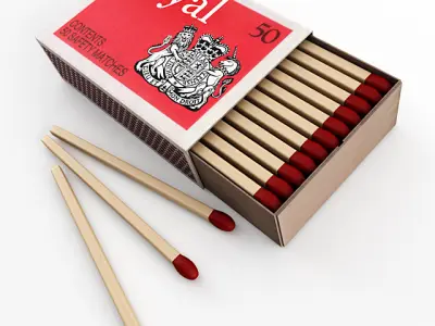 Matches royal pack of cigarettes 3D model