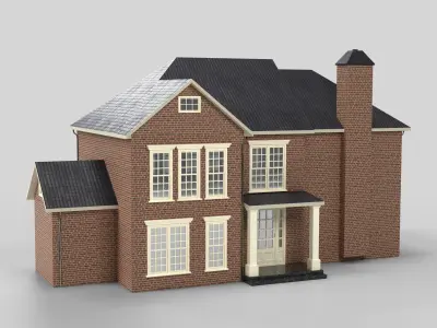 British House Design 20T4  Low-poly 3D model