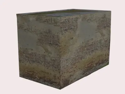 Old Apartment House Low-poly 3D model