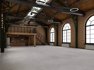 Loft interior 10 3D model