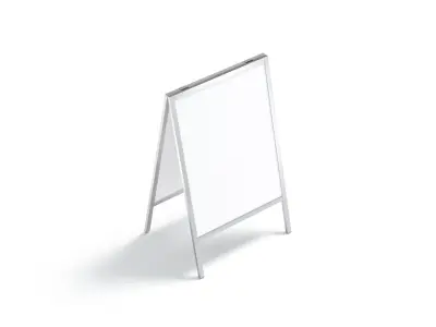 Advertising street stand - sandwich sign board Low-poly 3D model