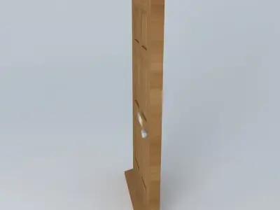 Door wooden Free 3D model