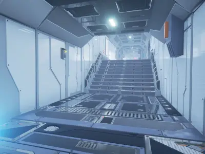 Big Modular Sci-Fi Interior Pack Low-poly 3D model