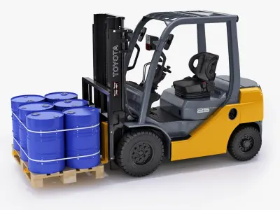  Forklift Toyota 8FD25 and Pallet Set 