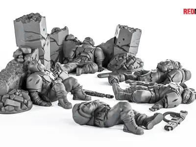Alpha troops - Slain soldiers 3D print model