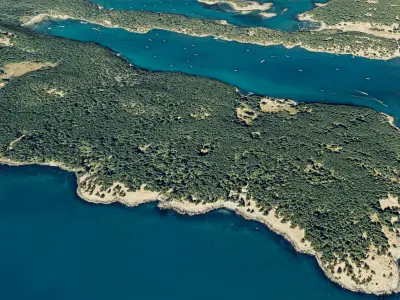 Stuart Island full 3d model terrain  Low-poly 3D model