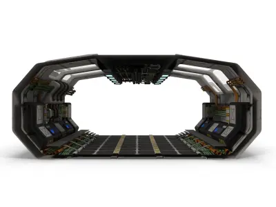 Sci Fi Corridor BIG Low-poly 3D model