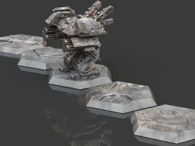 Hex Base- Firebase Defense Base 3D print model