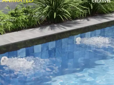 LILY pool edge aerator lumion fountain Low-poly 3D model