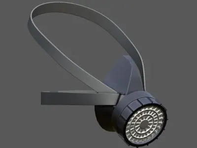 Gas mask plastic military combat soldier armor scifi  Low-poly 3D model