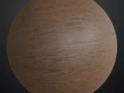 Polished Natural Oak Wood Surface PBR Texture