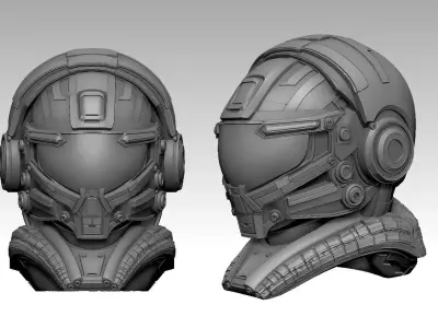 Sc-Fi Helmet 1 3D model