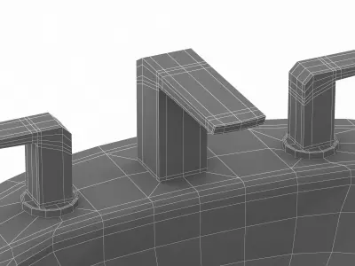 TOTO Self Rimming Oval Lavatory 3D model