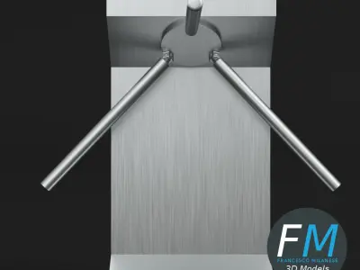 Vertical turnstile gate 3D model