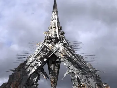 Amon Ra Sci fi Pyramid Dark Tower 1 3D model