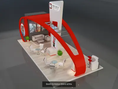 Booth Exhibition Stand G33 3D Model Pack