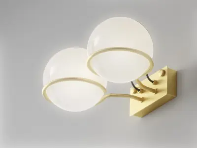 Le Sfere 2 Wall Lamp Free 3D model