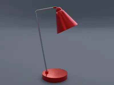 Awesome Red Table Lamp Red Lamp Free low-poly 3D model
