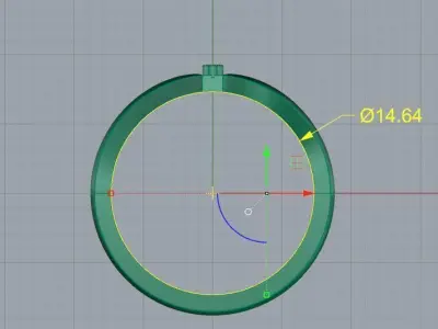 light weight ring for women with stone 3D print model