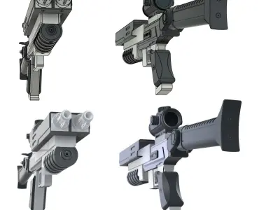 Major West Assembling Pistol Rifle Lost in Space 1998 3D print model