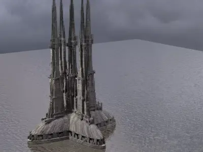 Sci fi Tower of Military Recon  3D model