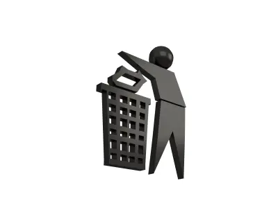 Recycle Symbols v7 012 Low-poly 3D model