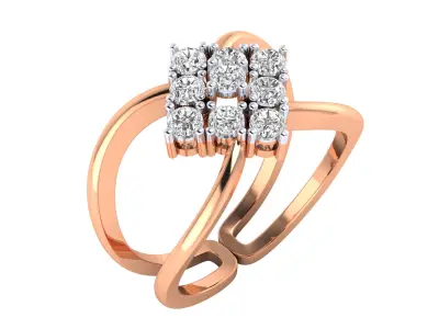  Women Ring Render 3dm STL MTL SLC JCD OBJ FBX Details 3D print model 57
