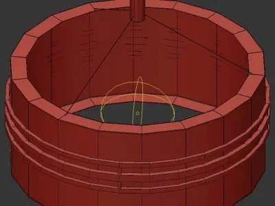 Roulette pendant light - gold 3D model