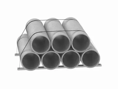 Concrete Pipes 3D model