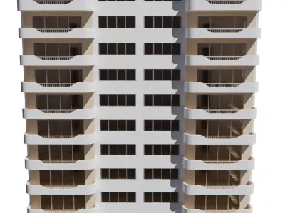 Residential Building with internal 4 3D model