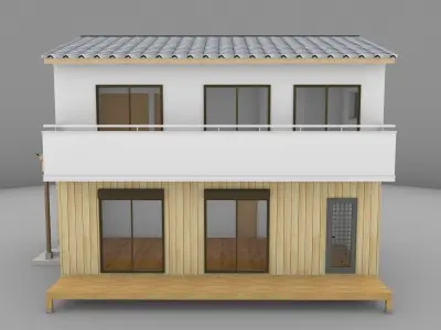 House model for background 19 Low-poly 3D model