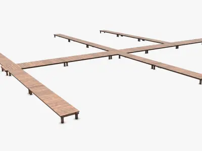 Wharf 03 Low-poly 3D model