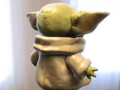 Baby Alien Yoda Low-poly 3D model