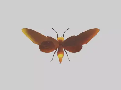 Firefly glowing model Low-poly 3D model