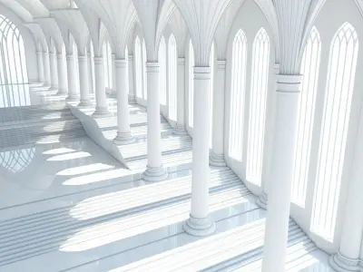 Futuristic Interior Scene 3D model