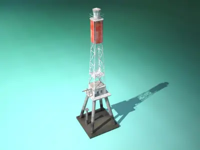 The Creal Reef Lighthouse Low poly Low-poly 3D model