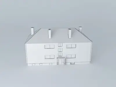 1950ies Small Building Low-poly 3D model