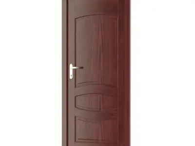 Dark Wooden Door 3D model