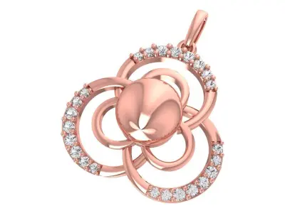 Women Pearl Pendant 3dm STL OBJ FBX Renders Details 3D print model