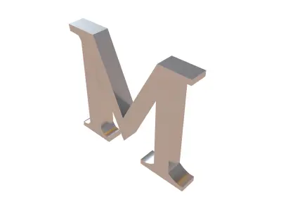 Roman Numerals 1000 v1 003 Low-poly 3D model
