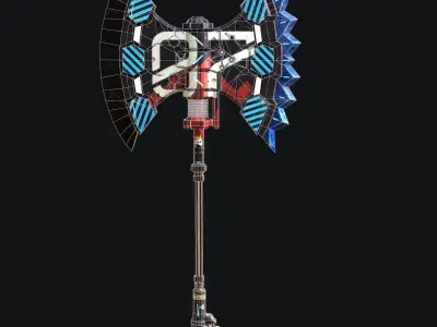 Sci-Fi Axe V2 Low-poly 3D model