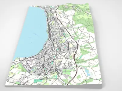Cityscape Rorschach Switzerland 3D model