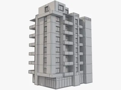 Apartment Building 5 3D model
