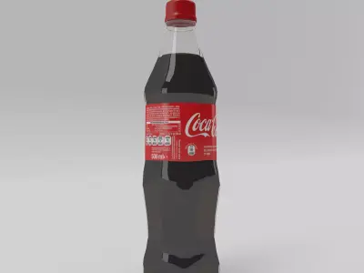 Bottle Coca-cola 1 Low-poly 3D model