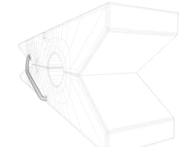 CLOTHES PEG BLACK PLASTIC Low-poly 3D model